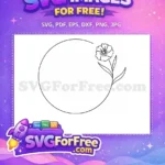 Free Intricate Floral Free Wreath Design Free SVG - Instant Download