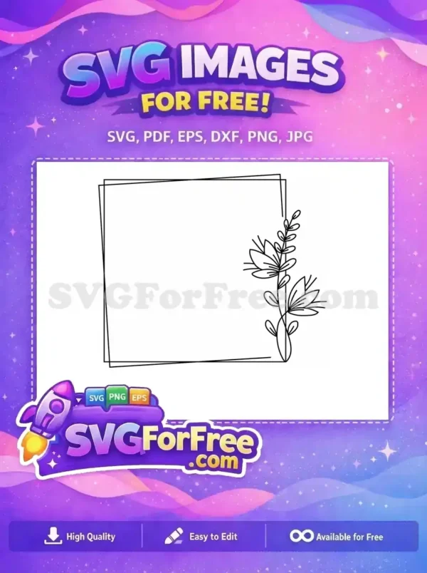 Free Intricate Floral Free Swirling Petals Wreath Free SVG 3