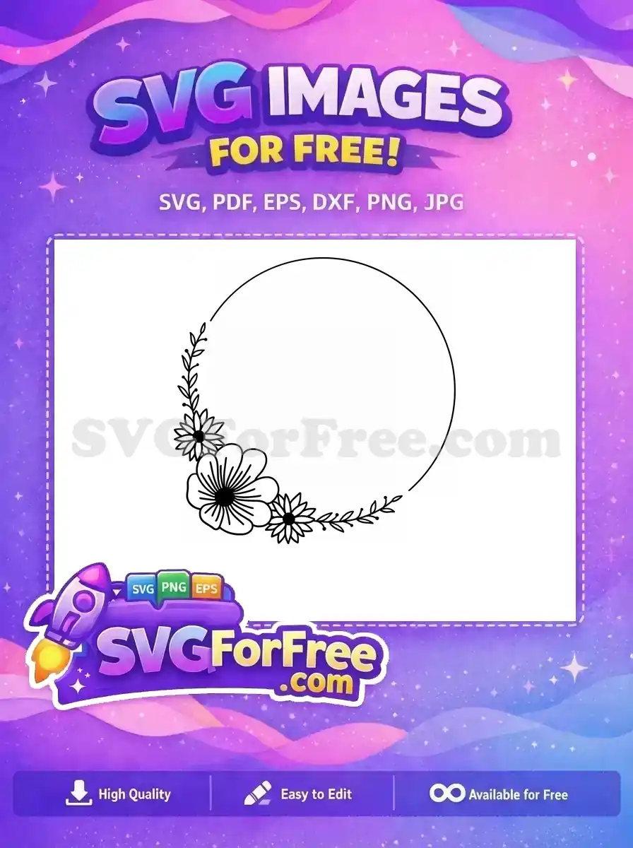 Free Floral Elements Free Wreath Design Floral Free SVG 29