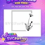 Free Floral Swirl Free Wreath Border Design Free SVG - Instant Download