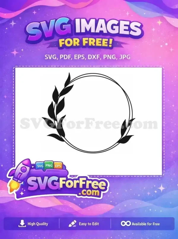 Free Leaf Accent Free Double Ring Floral Free SVG