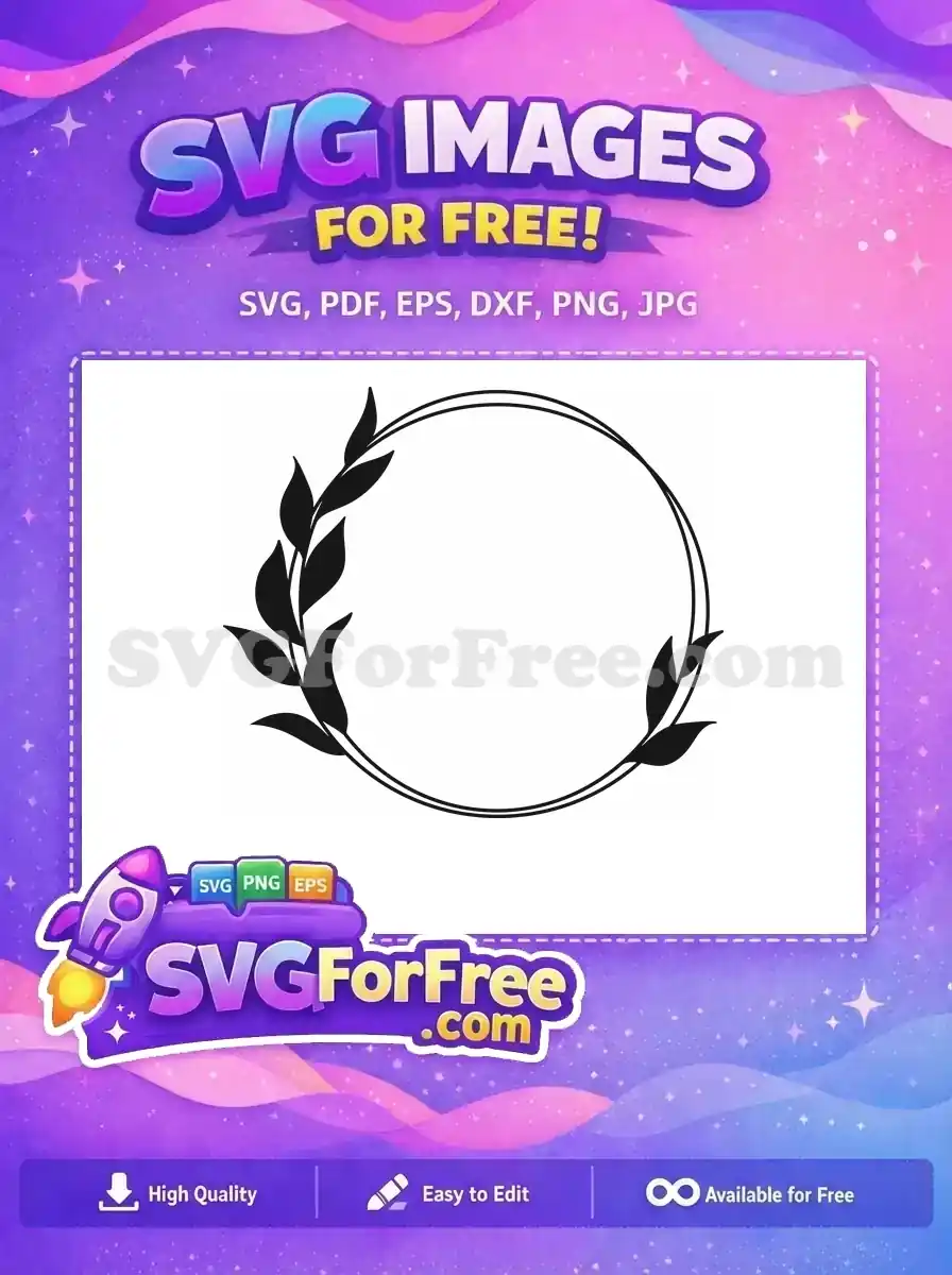 Free Leaf Accent Free Double Ring Floral Free SVG