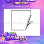 Free Floral Outline Free Minimalist Wreath Design Free SVG - Instant Download