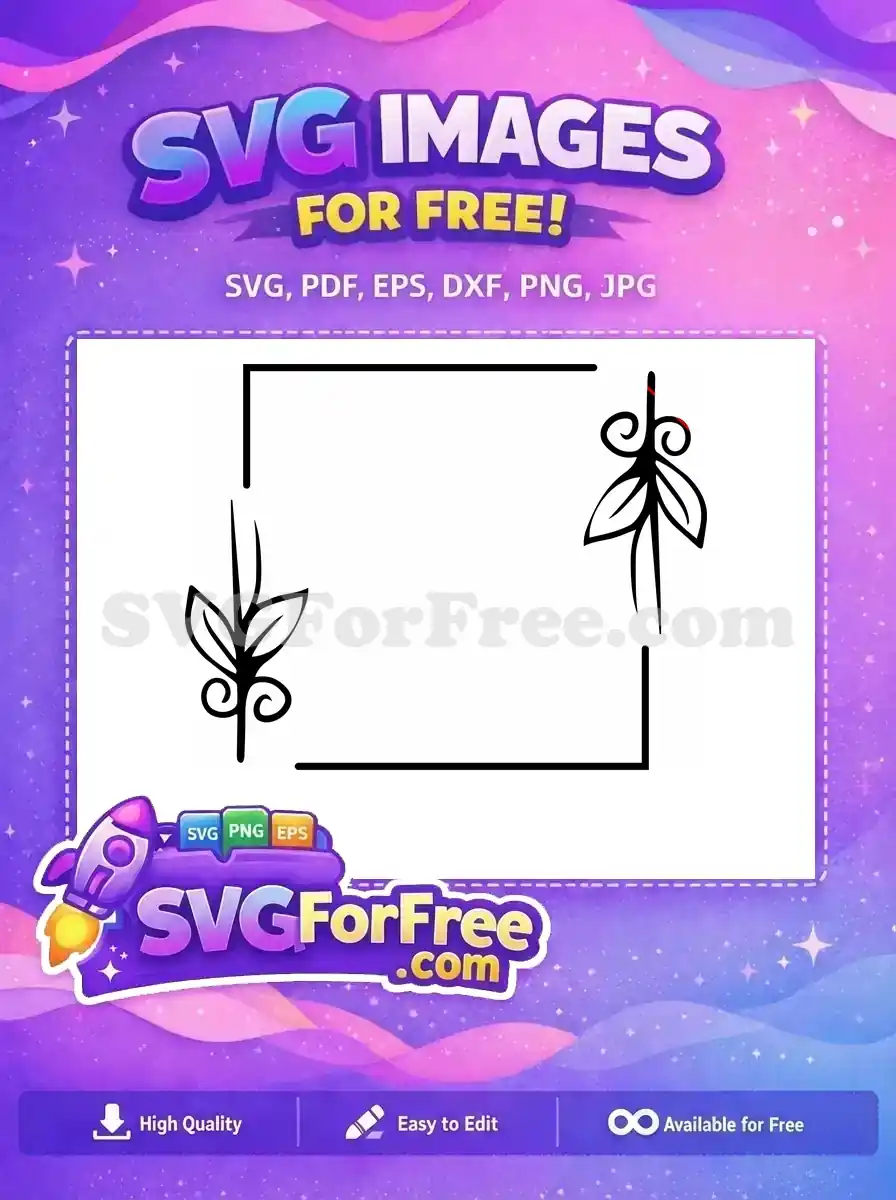 Free Simple Floral Free Flower Silhouette Floral Wreath Free SVG
