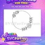 Free Intricate Floral Free Wreath Design Floral Free SVG 11 - Instant Download