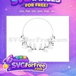 Free Single Leaf Free Floral Wreath Design Free SVG - Instant Download