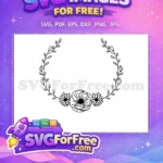 Free Intricate Petals Free Detailed Leaves Floral Wreath Free SVG 12 - Instant Download