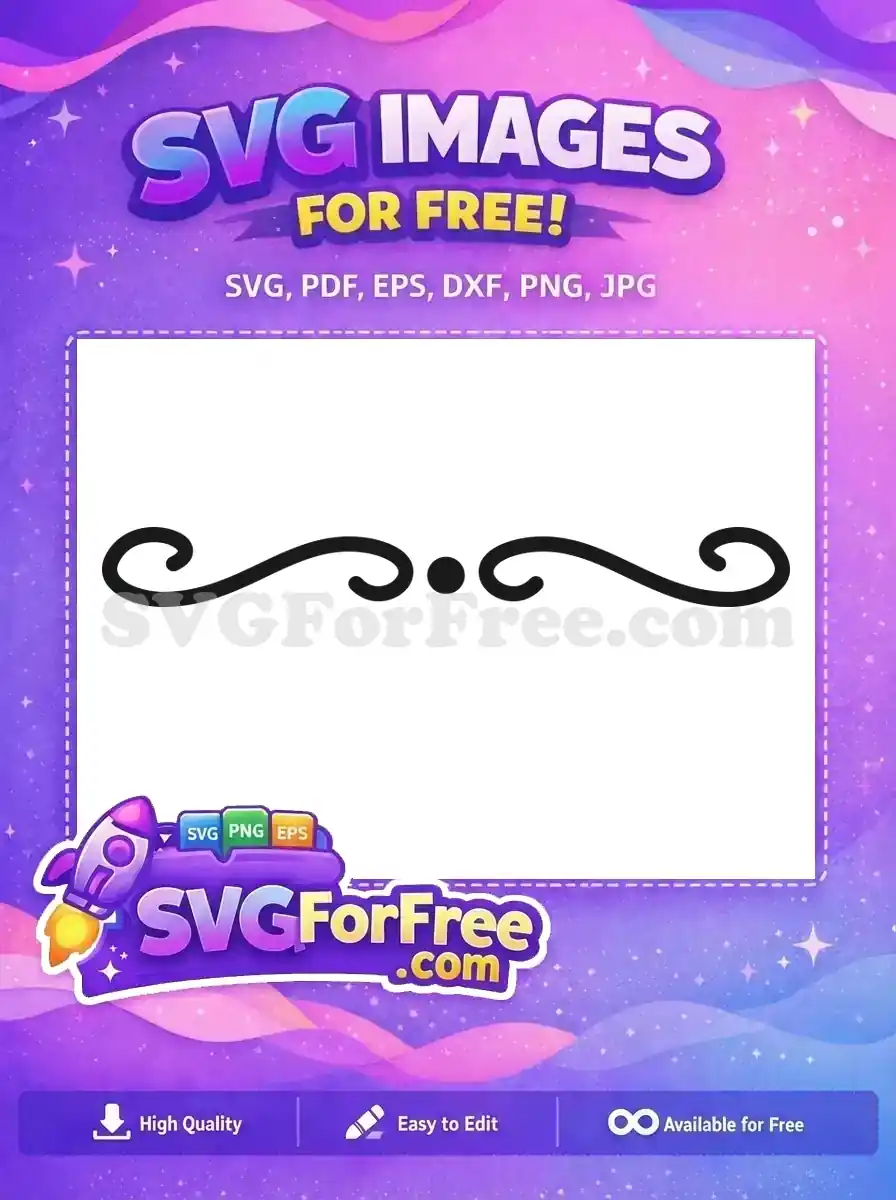 Free Swirl Flourish Free Divider Black Decor Free SVG