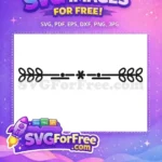 Free Ornate Line Free Floral Element Flourish Free SVG - Instant Download