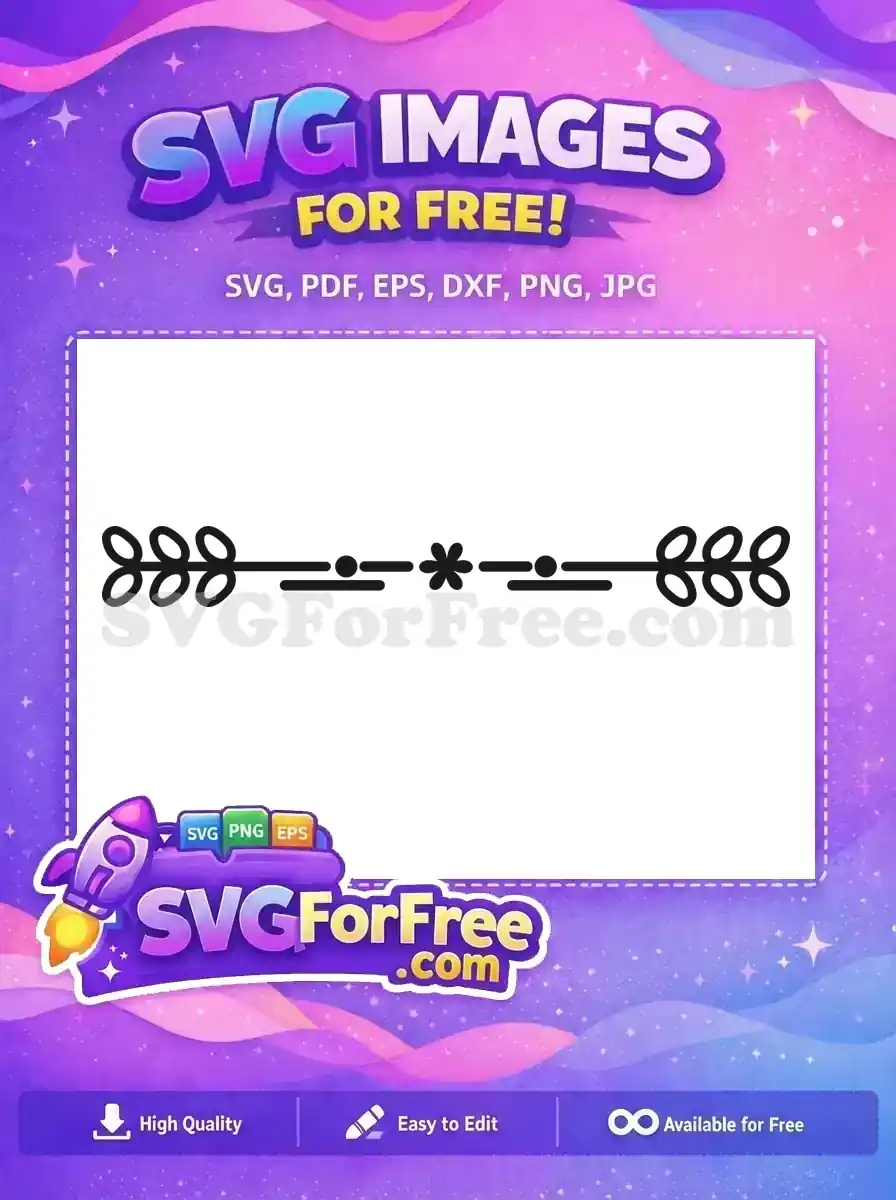 Free Ornate Line Free Floral Element Flourish Free SVG