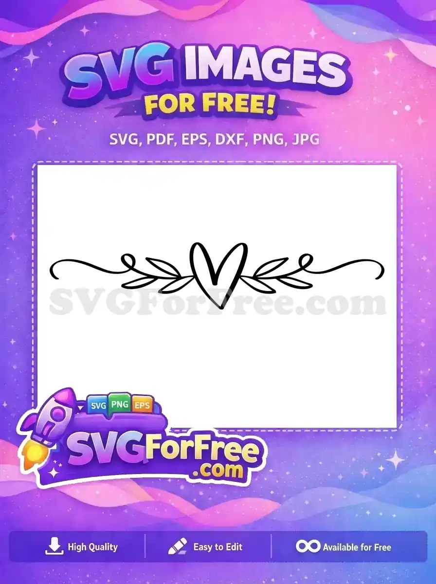 Free Swirl Flourish Free Leaves Monogram Initial Free SVG