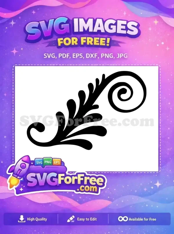 Free Swirling Leaf Free Flourish Elegant Design Free SVG Free Swirling Leaf Free Flourish Elegant Design Free SVG