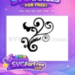 Free Swirling Accent Free Black Flourish Design Free SVG - Instant Download