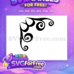Free Swirling Corner Free Floral Flourish Design Free SVG - Instant Download