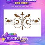 Free Brown Swirls Free Flourish Design Floral Free SVG - Instant Download
