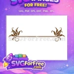 Free Brown Leaf Flourish Free Swirl Divider Free SVG - Instant Download