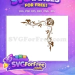 Free Brown Corner Flourish Free Swirls Design Free SVG - Instant Download