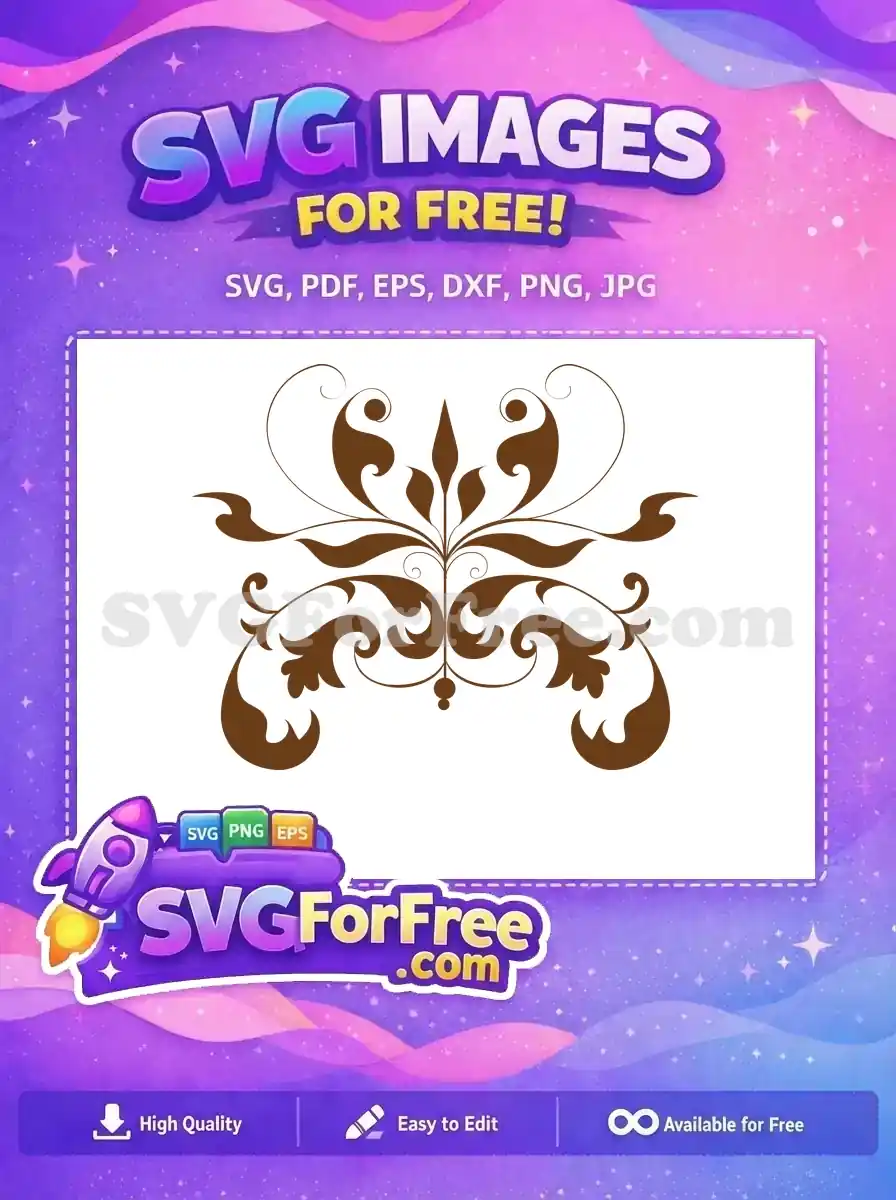 Free Brown Swirls Free Flourish Design Elegant Free SVG