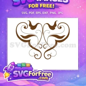 Free Brown Curled Flourish Free Floral Design Art Free SVG Free Brown Curled Flourish Free Floral Design Art Free SVG