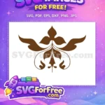 Free Swirl Flourish Free Brown Leaf Shape Free SVG - Instant Download