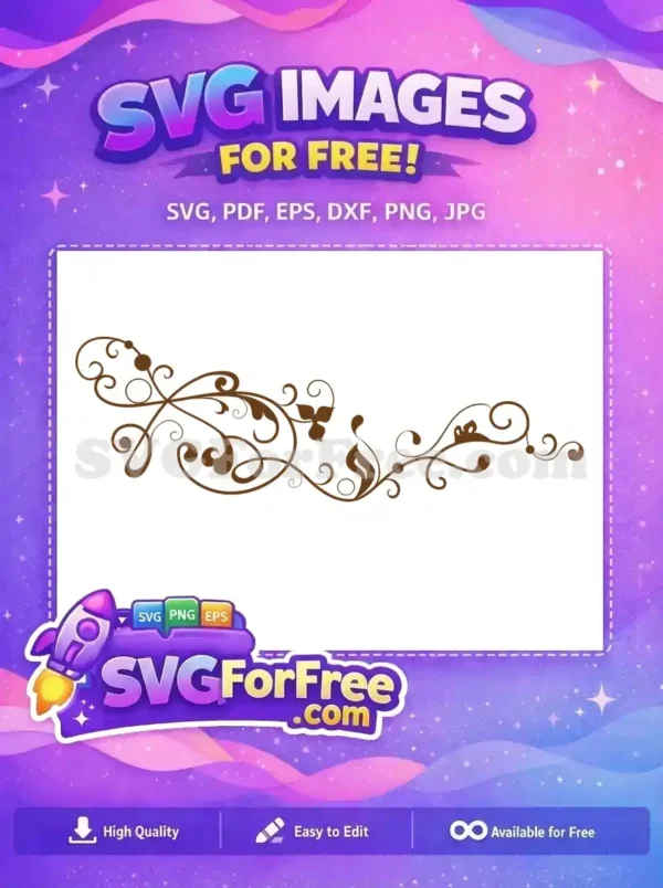 Free Brown Swirls Free Filigree Flourish Decoration Free SVG