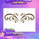 Free Brown Swirl Flourish Free Decorative Accent Free SVG - Instant Download