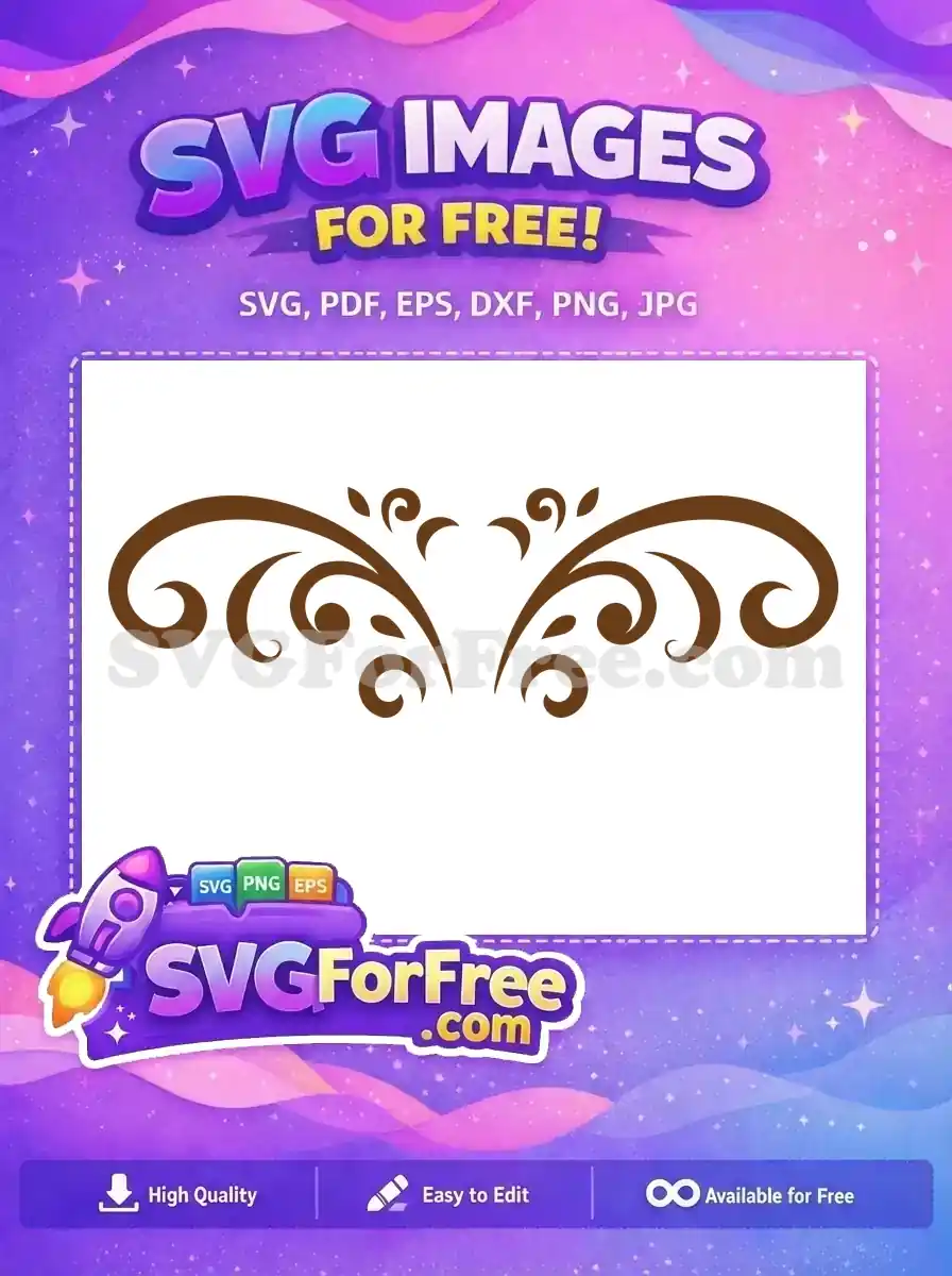 Free Brown Swirl Flourish Free Decorative Accent Free SVG