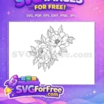 Free Detailed Petals Free Flower Stamp Floral Design Free SVG 1 - Instant Download