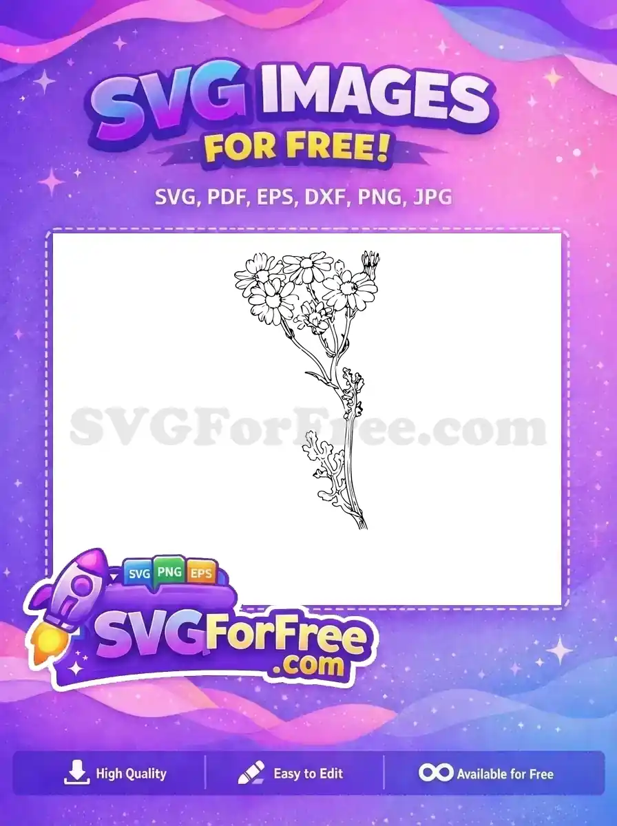 Free Daisy Bouquet Free Flower Stamp Floral Free SVG