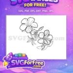 Free Detailed Petals Free Jasmine Flower Stamp Floral Free SVG - Instant Download