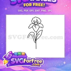 Free Black Line Flower Free Simple Stamp Design Free SVG Free Black Line Flower Free Simple Stamp Design Free SVG