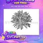 Free Detailed Petals Free Floral Stamp Flowers Pattern Free SVG - Instant Download