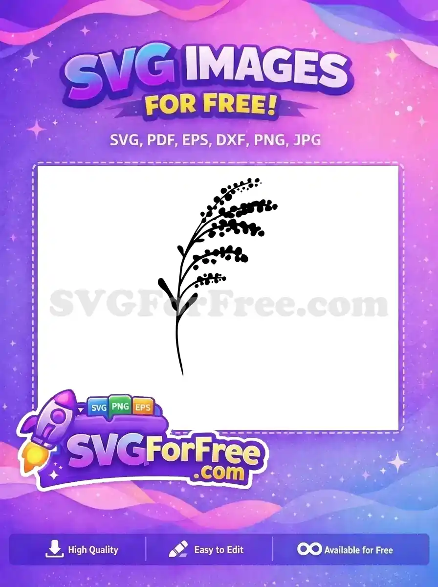 Free Black Berries Free Stem Detail Flower Free SVG