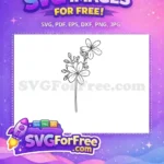 Free Delicate Petals Free Flower Buds Flower Stamp Free SVG - Instant Download