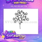 Free Floral Outline Free Flowers Category 1 Free SVG - Instant Download