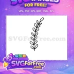 Free Floral Outline Free Flower Silhouette Category 1 Free SVG 1 - Instant Download
