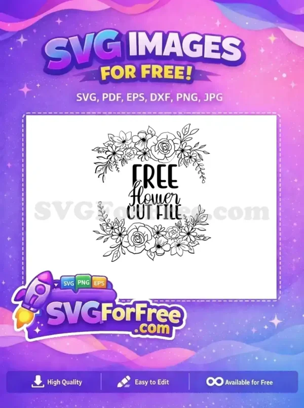 Free Flower Cut File Free Floral Design Free SVG Free Flower Cut File Free Floral Design Free SVG