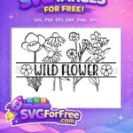 Free Wildflower Border Free Floral Elements Flowers Free SVG - Instant Download