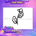 Free Simple Flowers Free Floral Design Flowers Free SVG - Instant Download