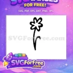 Free Floral Outline Free Flower Silhouette Category 1 Free SVG 2 - Instant Download