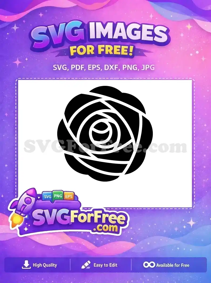 Free Black Floral Free Flower Design 1 Free SVG