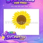 Free Yellow Petals Free Brown Center Flowers Free SVG 3 - Instant Download