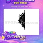 Free Black Sunflower Petals Free Detailed Flower Free SVG - Instant Download