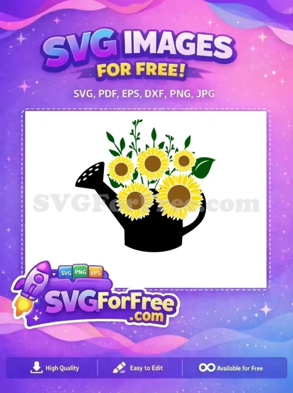 Free Yellow Sunflowers Free Watering Can Flowers Free SVG 1 Free Yellow Sunflowers Free Watering Can Flowers Free SVG 1