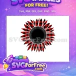 Free Buffalo Plaid Petals Free Black Center Flowers Free SVG - Instant Download