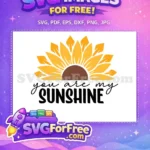 Free Yellow Petals Free Brown Center You Are Free SVG - Instant Download