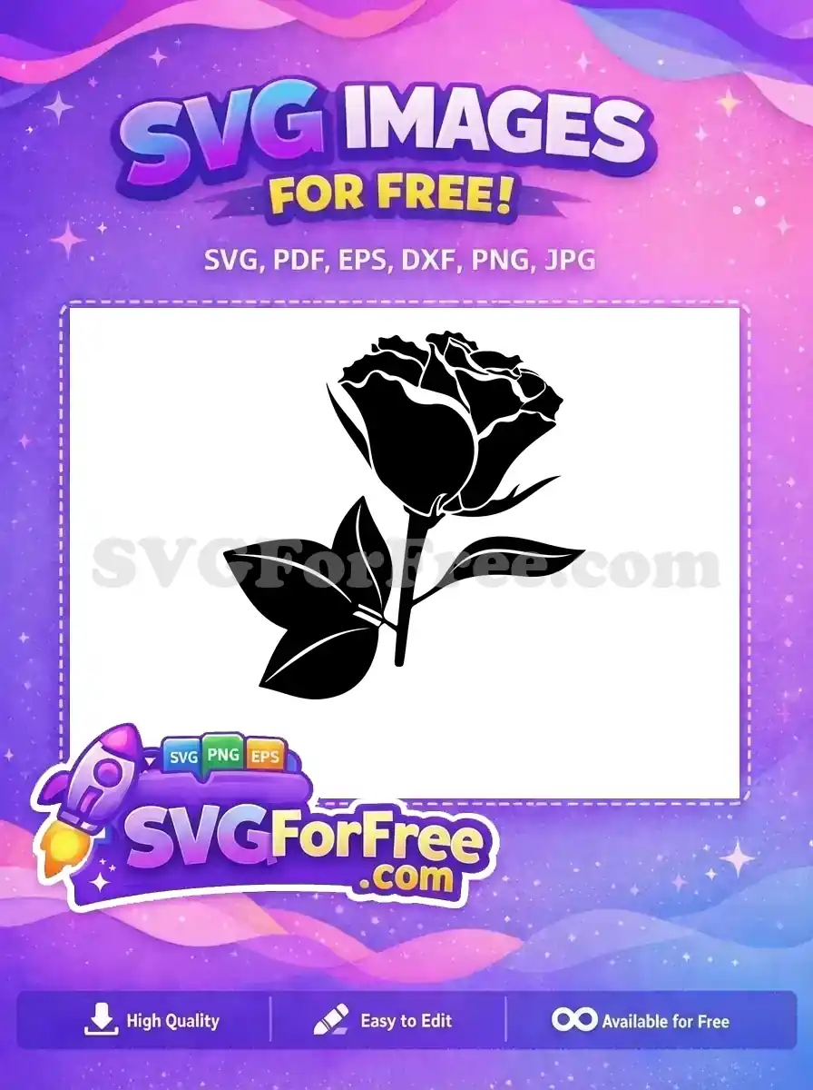 Free Black Rose Free Floral Design Flowers Free SVG