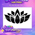 Free Black Petals Free Lotus Flower Flowers Free SVG - Instant Download