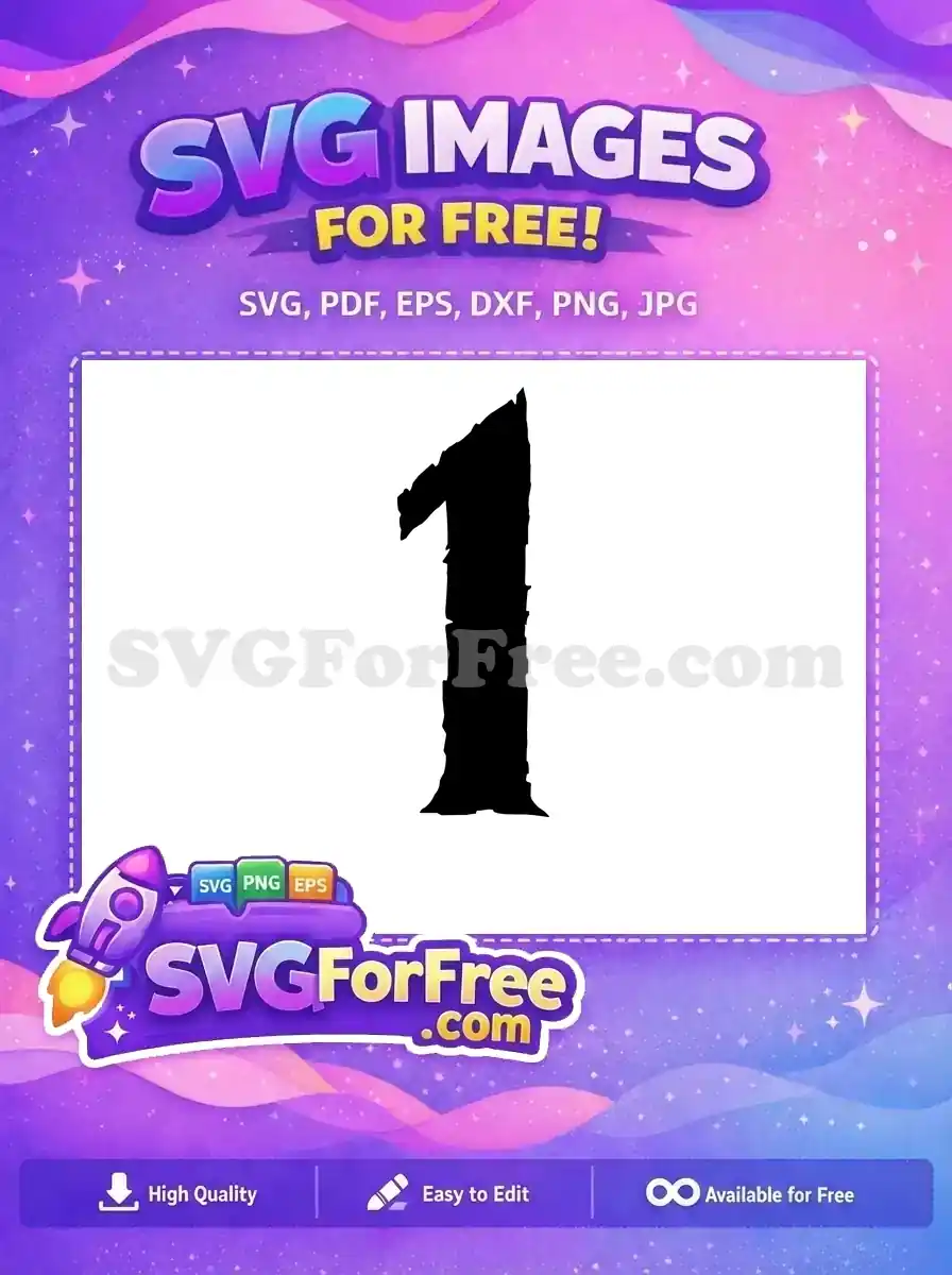 Free Number One Font Free Distressed Edges Fonts Free SVG