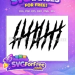 Free Black Sharp Claw Free Scratch Mark Movie Free SVG - Instant Download